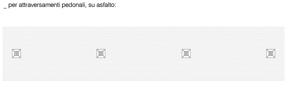 Schema occhi per attraversamenti pedonali a rilievo