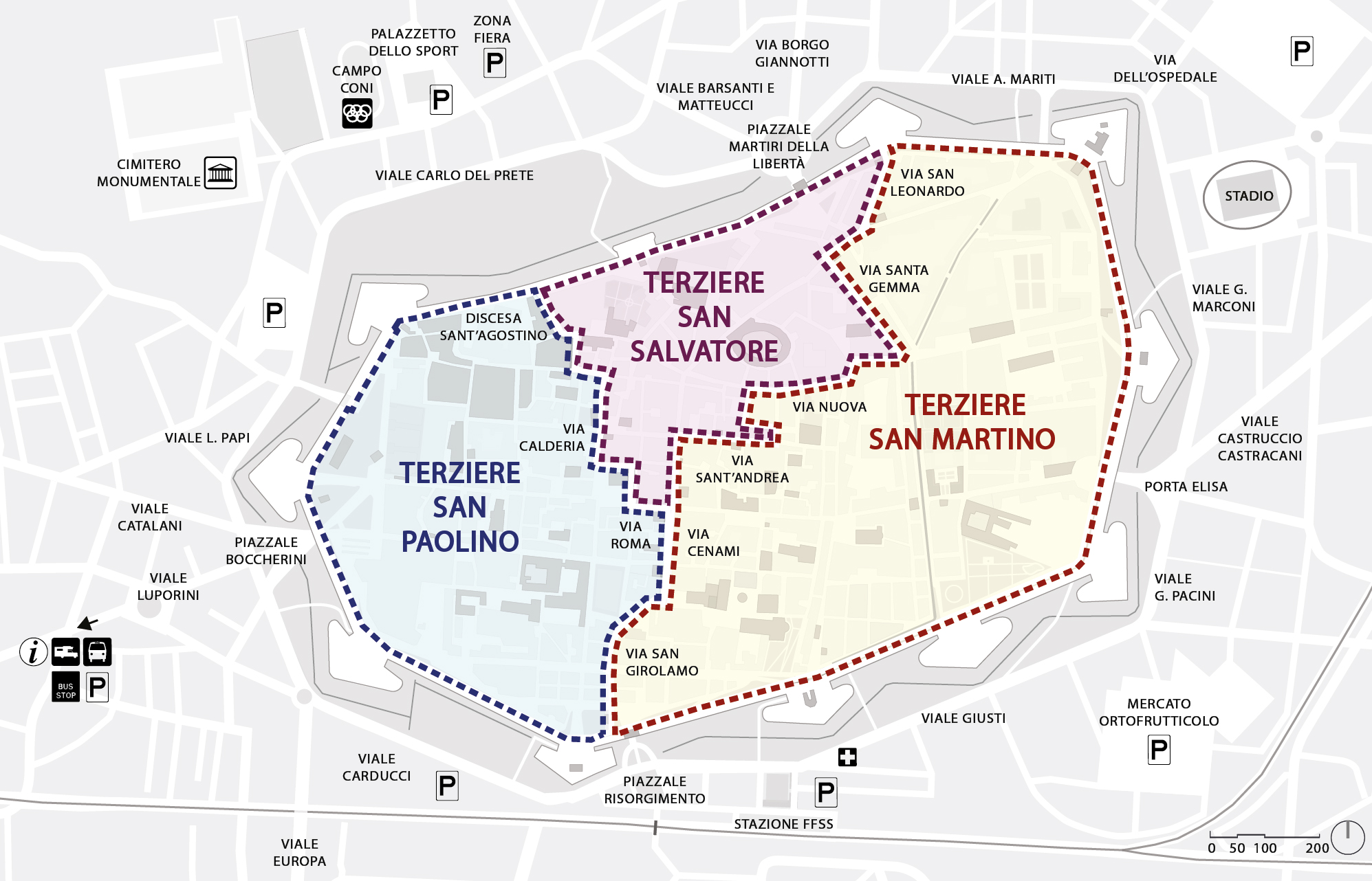 Mappa dei terzieri