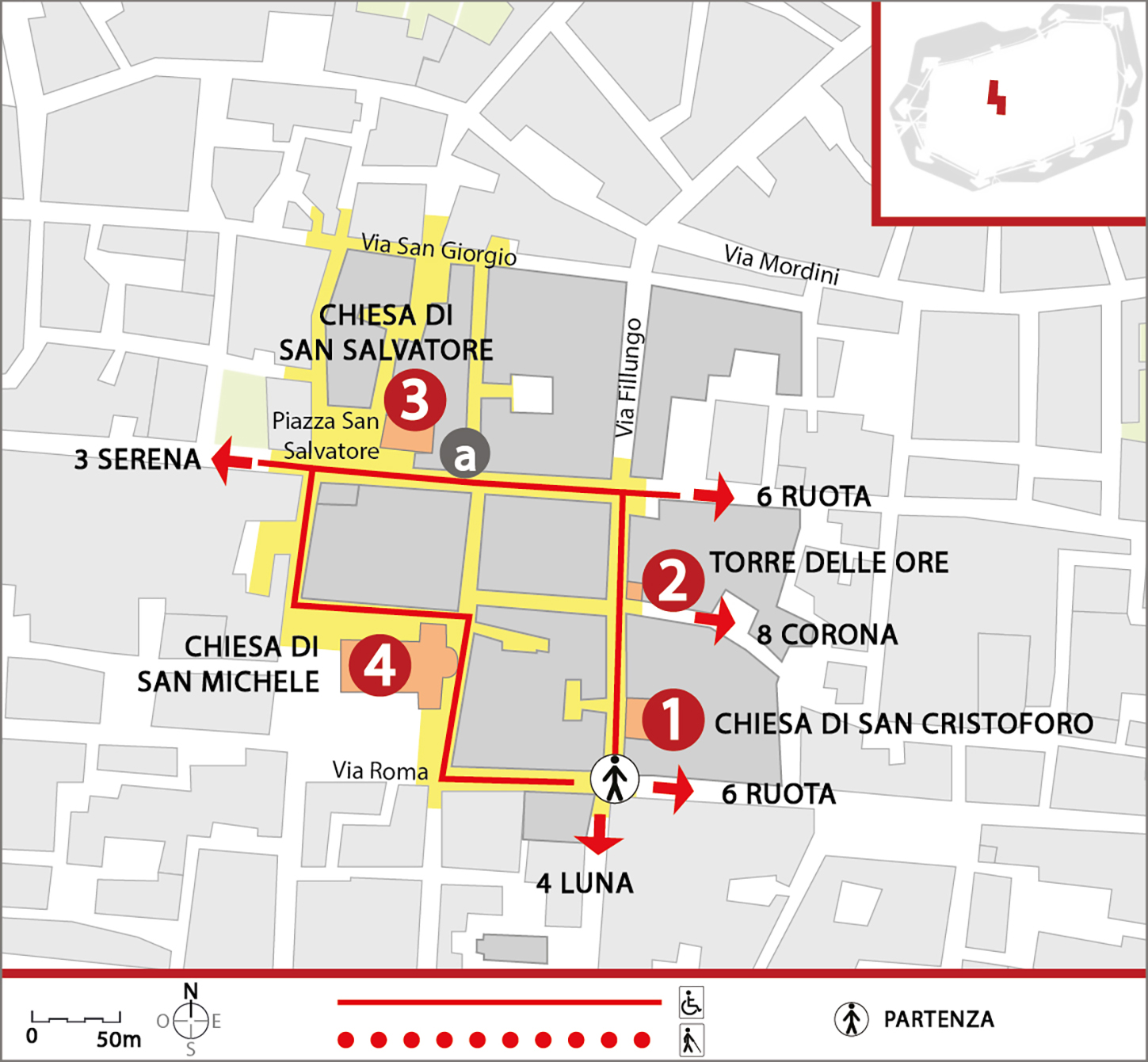 Mappa del gonfalone Sole