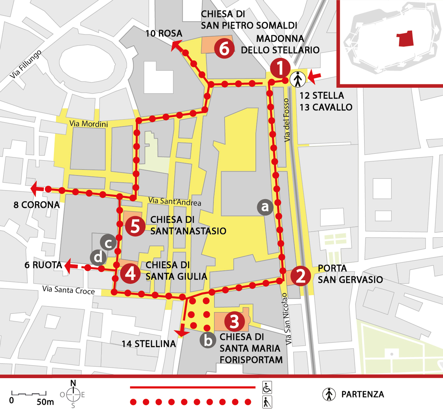 Mappa del gonfalone Cavallino