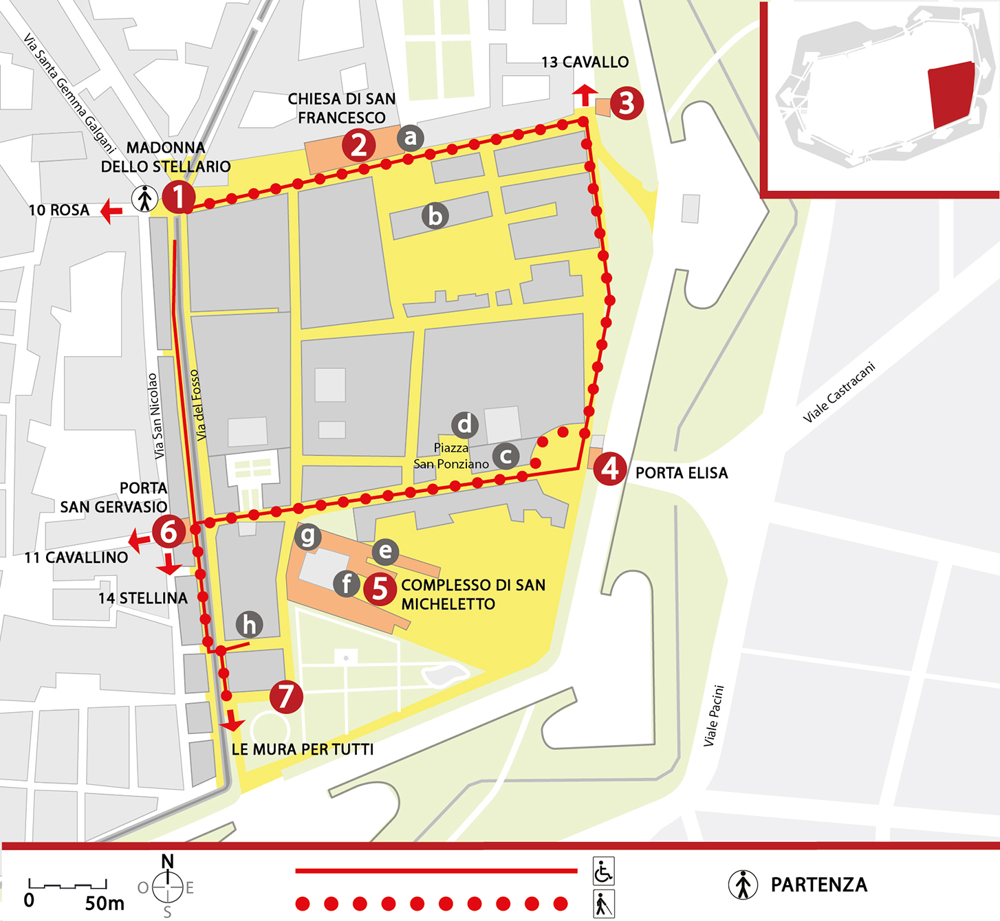 Mappa del gonfalone Stella