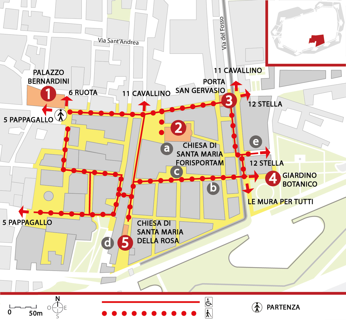 Mappa del gonfalone Stellina