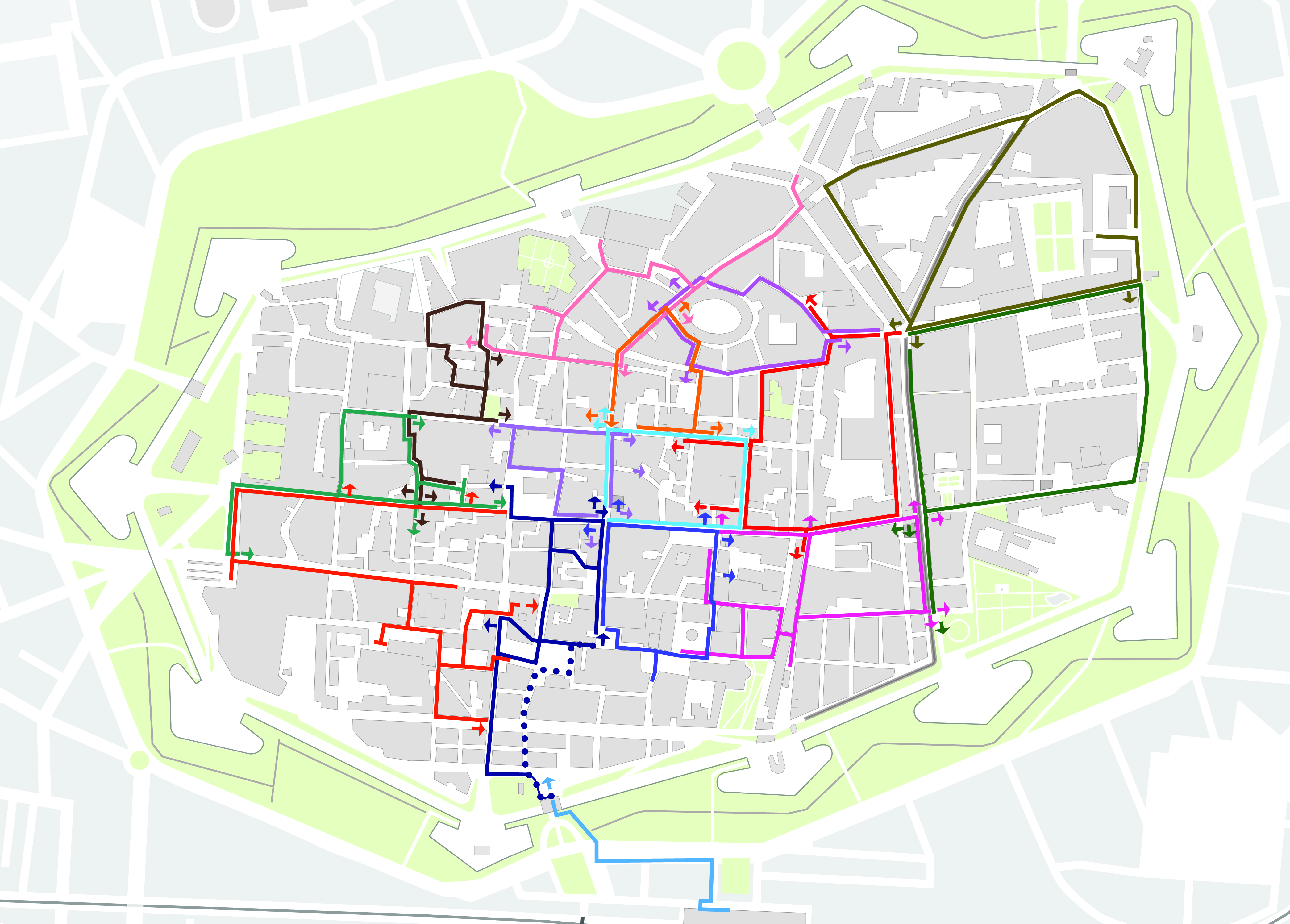 Mappa dei percorsi accessibili